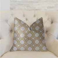 Thumbnail for Medallion Eclipse Beige and Gray Luxury Throw Pillow