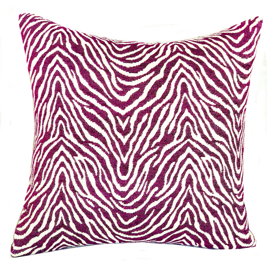 Oasis Waves Purple and Beige Luxury Throw Pillow