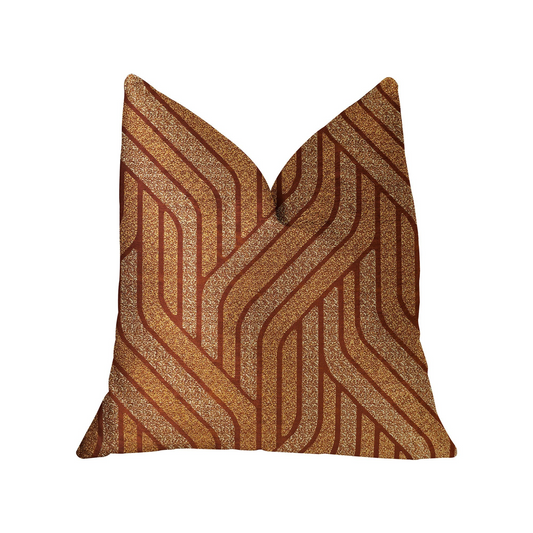 Twin Overpass Orange Luxury Throw Pillow