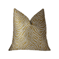 Thumbnail for Oasis Waves Yellow and Beige Luxury Throw Pillow