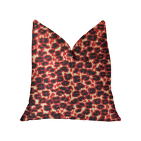 Thumbnail for Crimson Cheetah Black and Red Luxury Throw Pillow