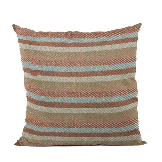 Plutus Brown Tracks Stripe Luxury Throw Pillow