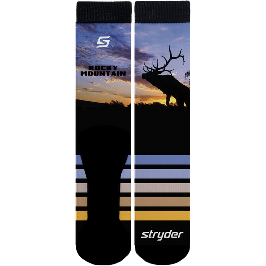 Rocky Mtn Elk Sunset Socks