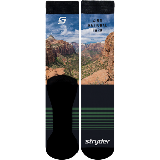 Zion Park Green Stripe Socks