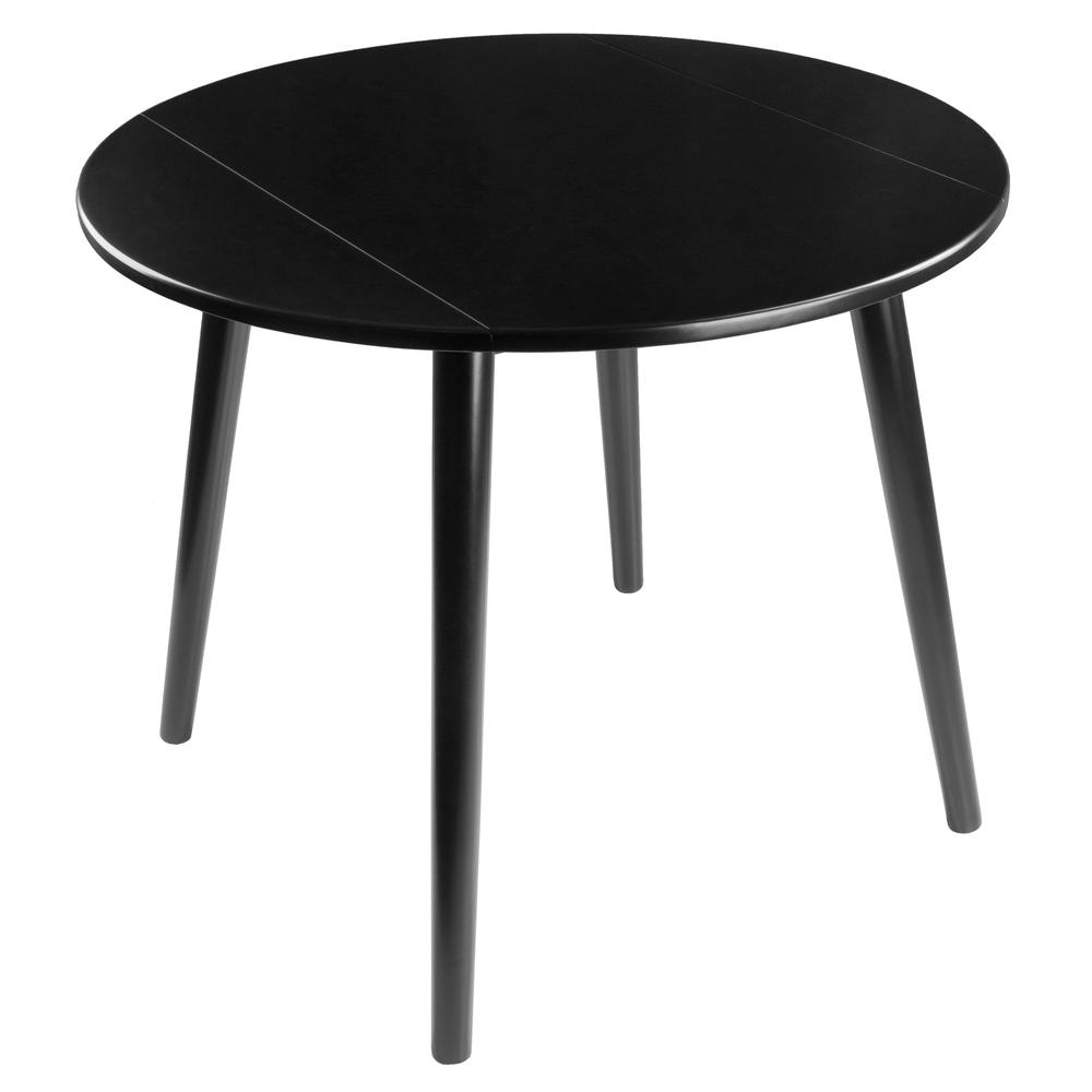 Moreno Round Drop Leaf Dining Table, Black