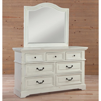 Thumbnail for Stonebrook Antiqued White Dresser and Mirror