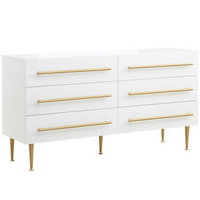 Thumbnail for Bellanova White Dresser with Gold Accents