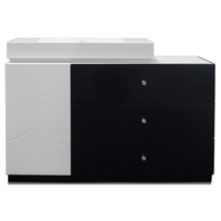Thumbnail for Berlin 6-Drawer Modern Dresser in Black/White