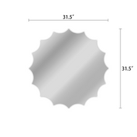 Thumbnail for Vertical Hanging Sun Shaped Frameless Wall Mirror - 32