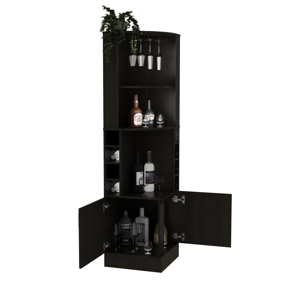 Egina Bar Cabinet Black Wengue