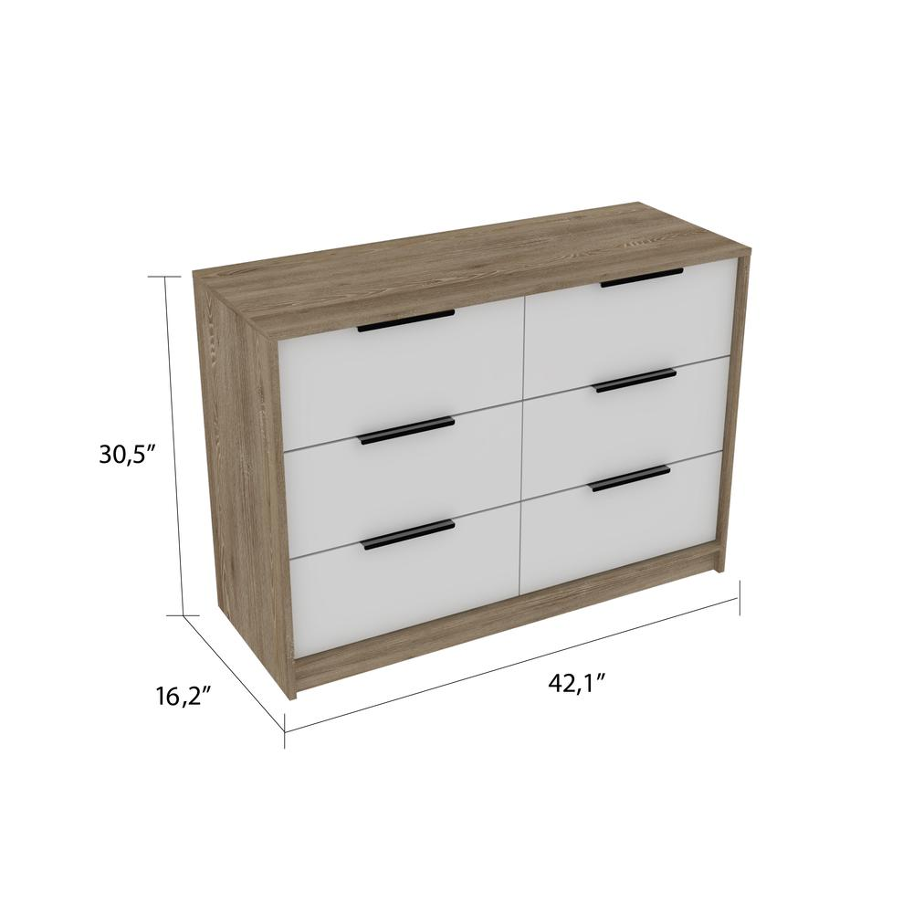 Egeo 4 Drawers Dresser Pine-White