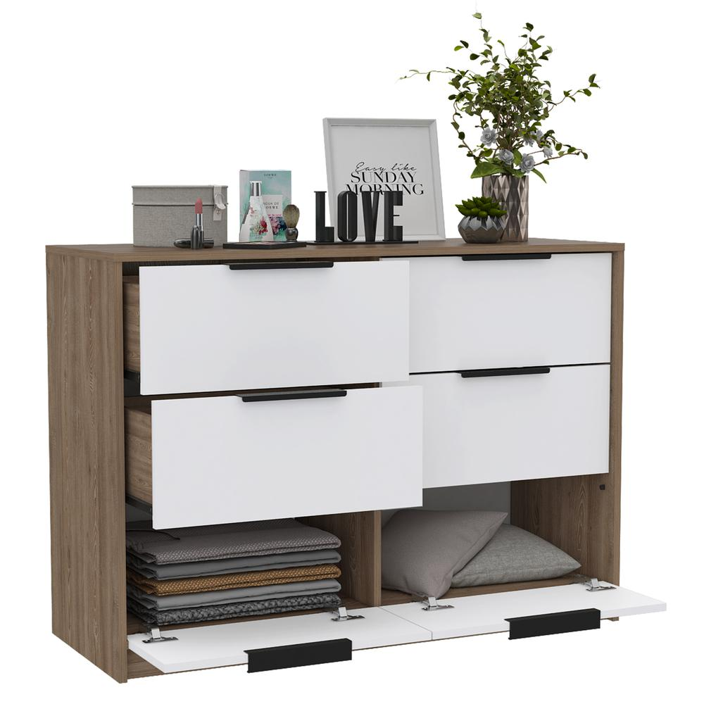 Egeo 4 Drawers Dresser Pine-White