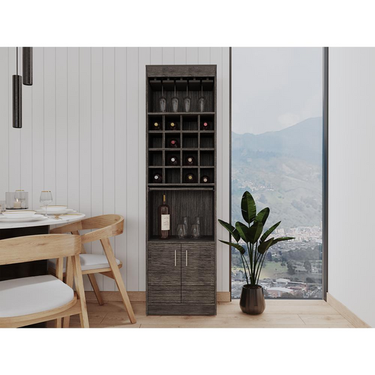 Soria Bar Cabinet Grey Oak