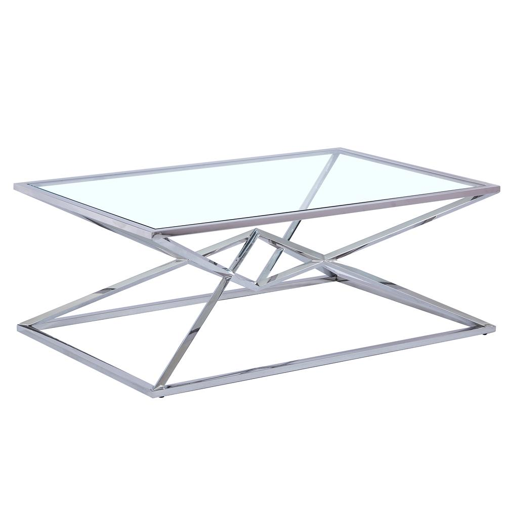 Emerson Silver Glass Coffee Table