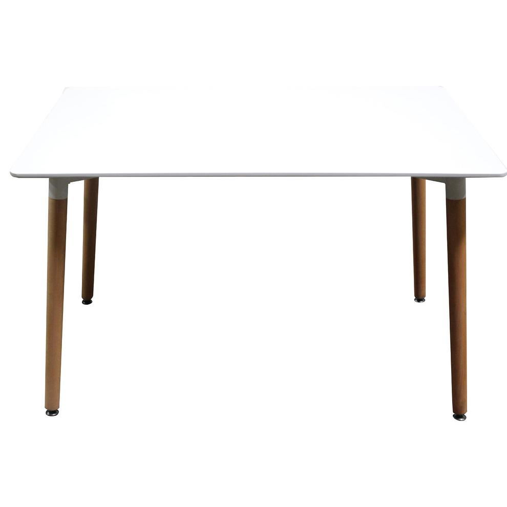 Mid Century Modern White Dining Table