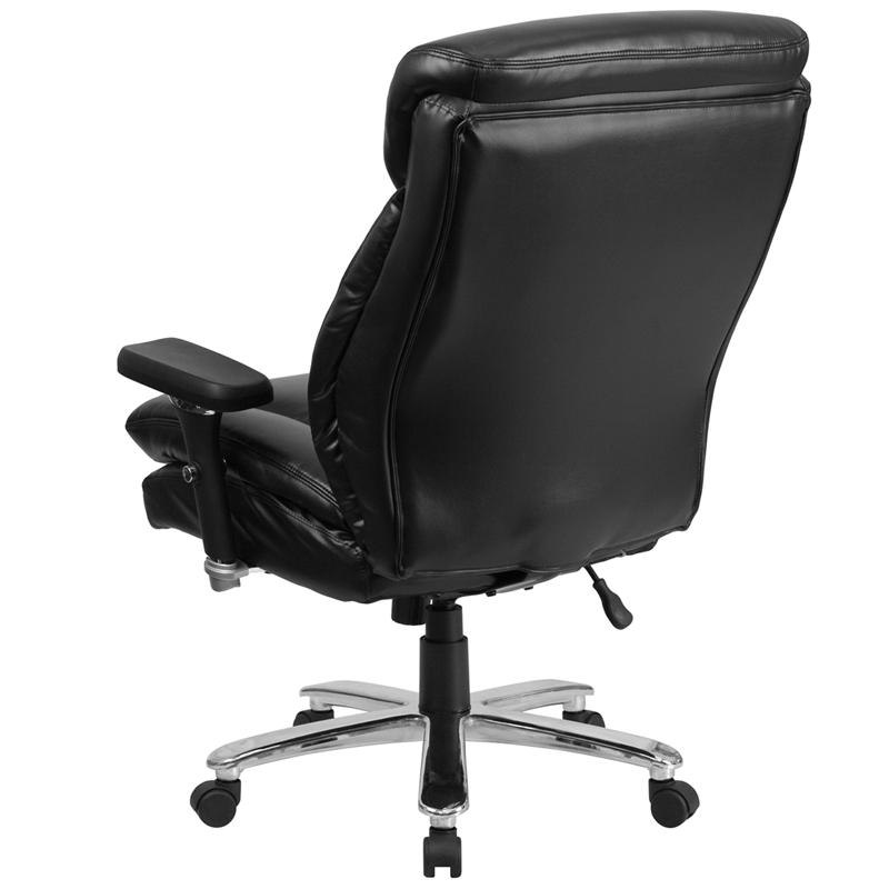 HERCULES Series 24/7 Intensive Use Big & Tall 400 lb. Rated Black LeatherSoft Ergonomic Office Chair with Lumbar Knob