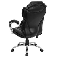 Thumbnail for High Back Transitional Style Black LeatherSoft Executive Swivel Office Chair with Arms