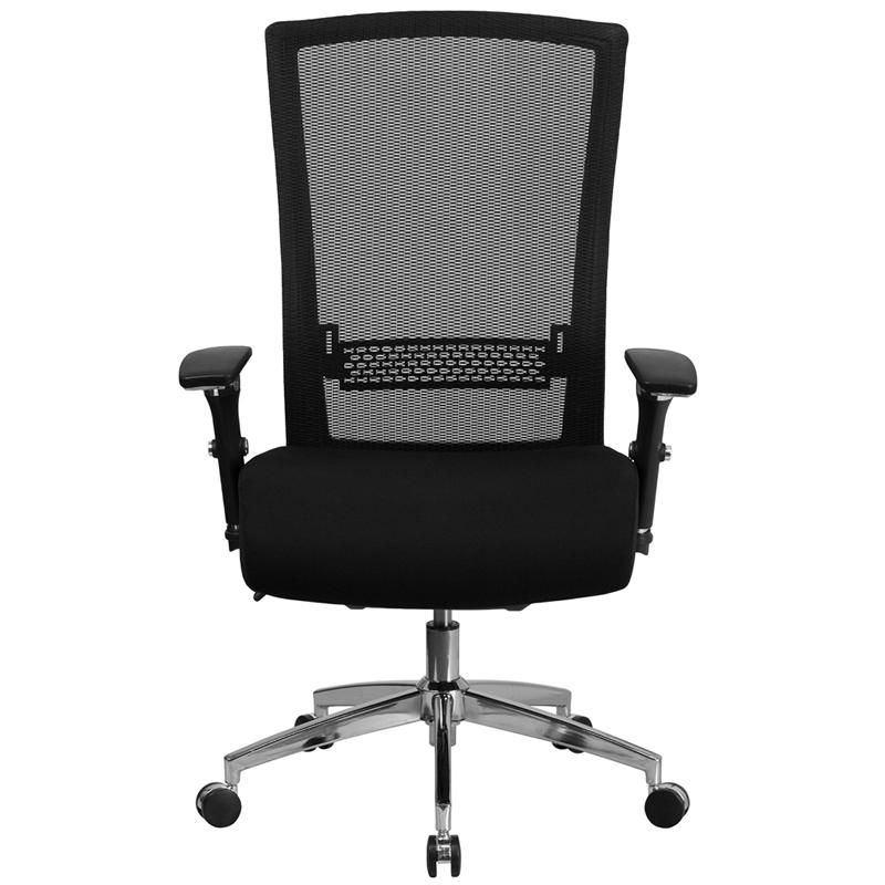 HERCULES Series 24/7 Intensive Use 300 lb. Rated Black Mesh Multifunction Ergonomic Office Chair with Seat Slider