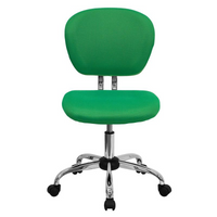 Thumbnail for Mid-Back Bright Green Mesh Padded Swivel Task Office Chair with Chrome Base