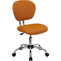 Thumbnail for Mid-Back Orange Mesh Padded Swivel Task Office Chair with Chrome Base