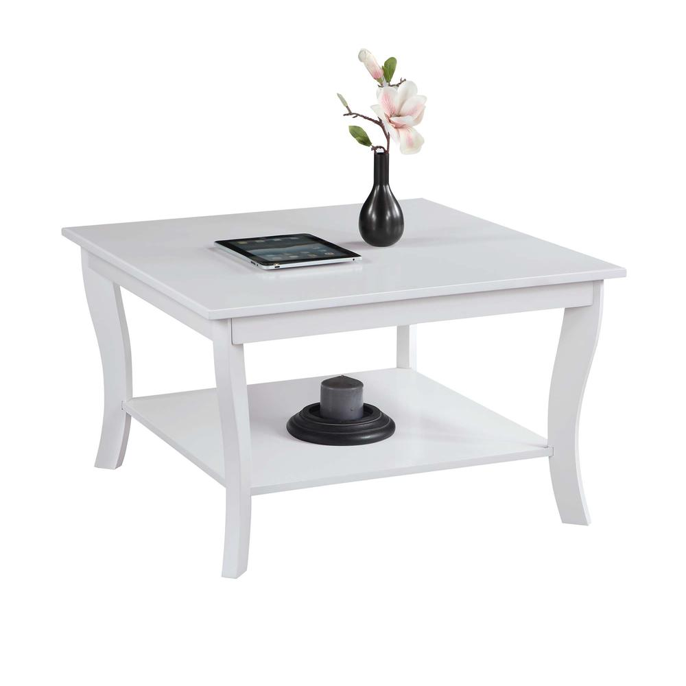 American Heritage Square Coffee Table, White