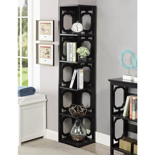 Omega 5 Tier Corner Bookcase