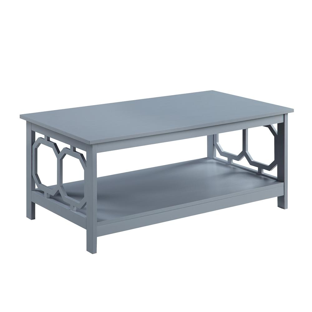 Omega Coffee Table with Shelf Gray