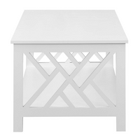 Thumbnail for Titan Coffee Table with Shelf, White