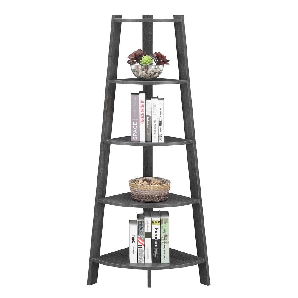 Newport 5 Tier Wide Corner Bookcase