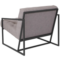 Thumbnail for HERCULES Madison Series Retro Light Gray LeatherSoft Tufted Lounge Chair