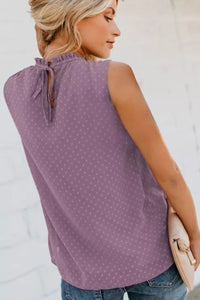 Thumbnail for Smocked Tie Back Frill Trim Tank