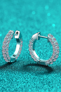 Thumbnail for 925 Sterling Silver Moissanite Huggie Earrings