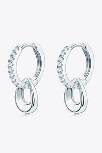 Thumbnail for 925 Sterling Silver Moissanite Double Hoop Earrings