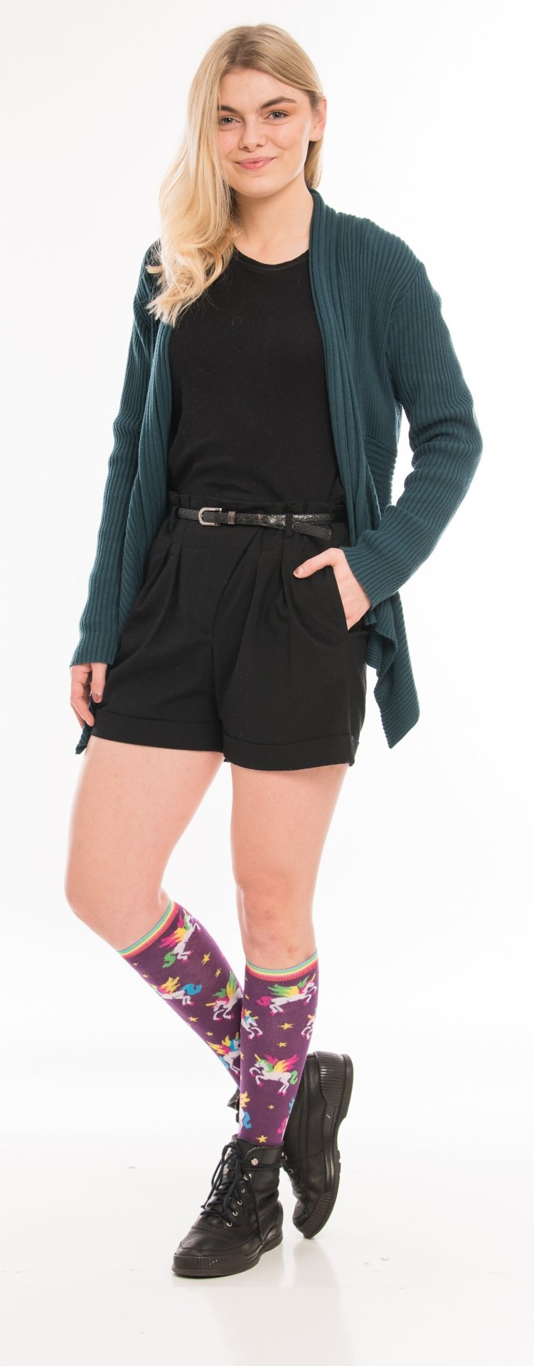 3 Pairs - Orca and Unicorn Over The Calf, Pineapple Crew Flip-Flop V-Toe Tabi Socks - Mervyns
