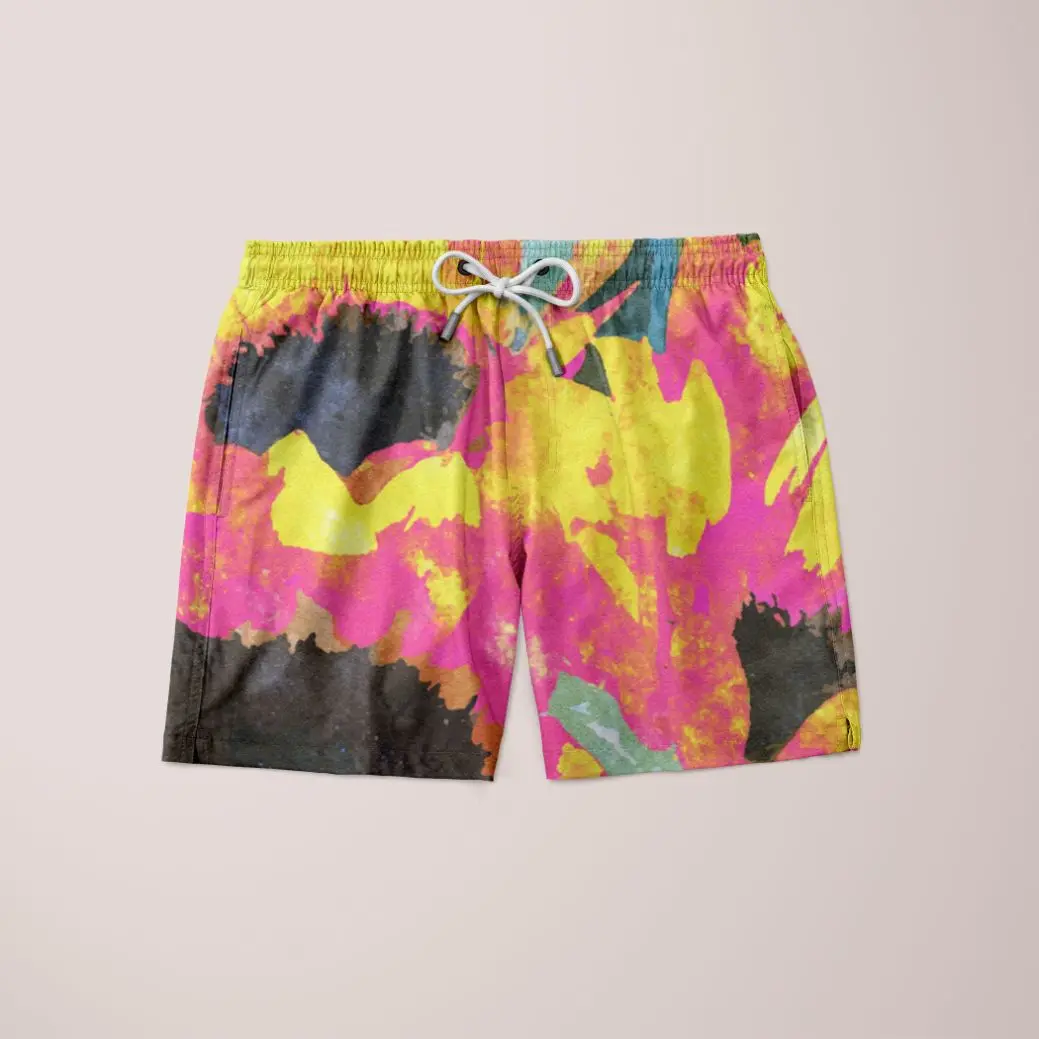 Pink Sunflower Shorts