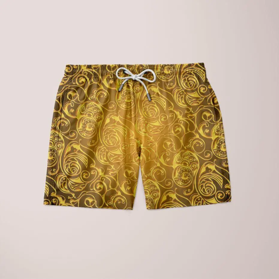 Gold Pattern Shorts
