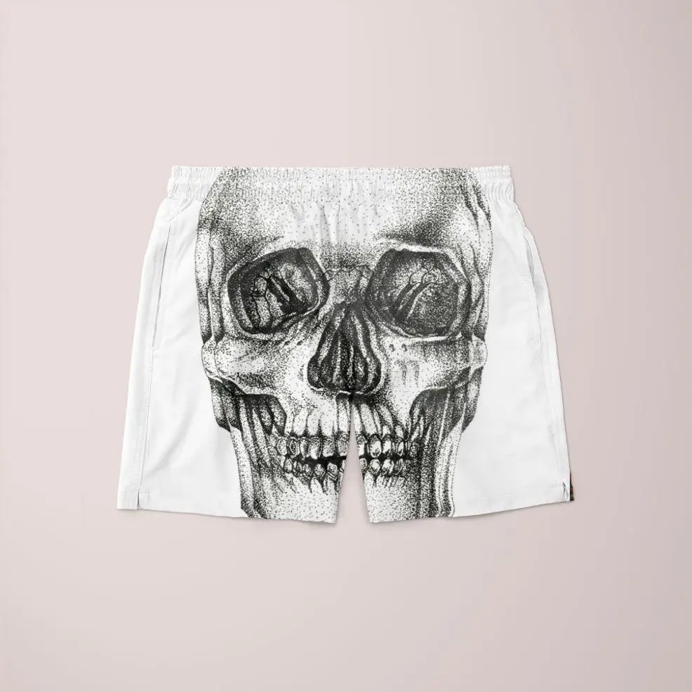 Pointillism Skull Shorts