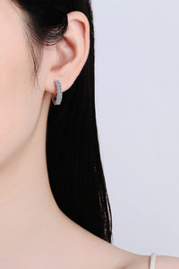 Thumbnail for 925 Sterling Silver Moissanite Huggie Earrings