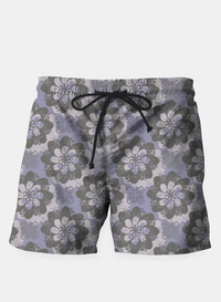 Thumbnail for Gray Flower Shorts