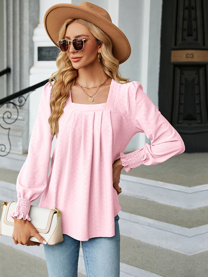 Square Neck Puff Sleeve Blouse