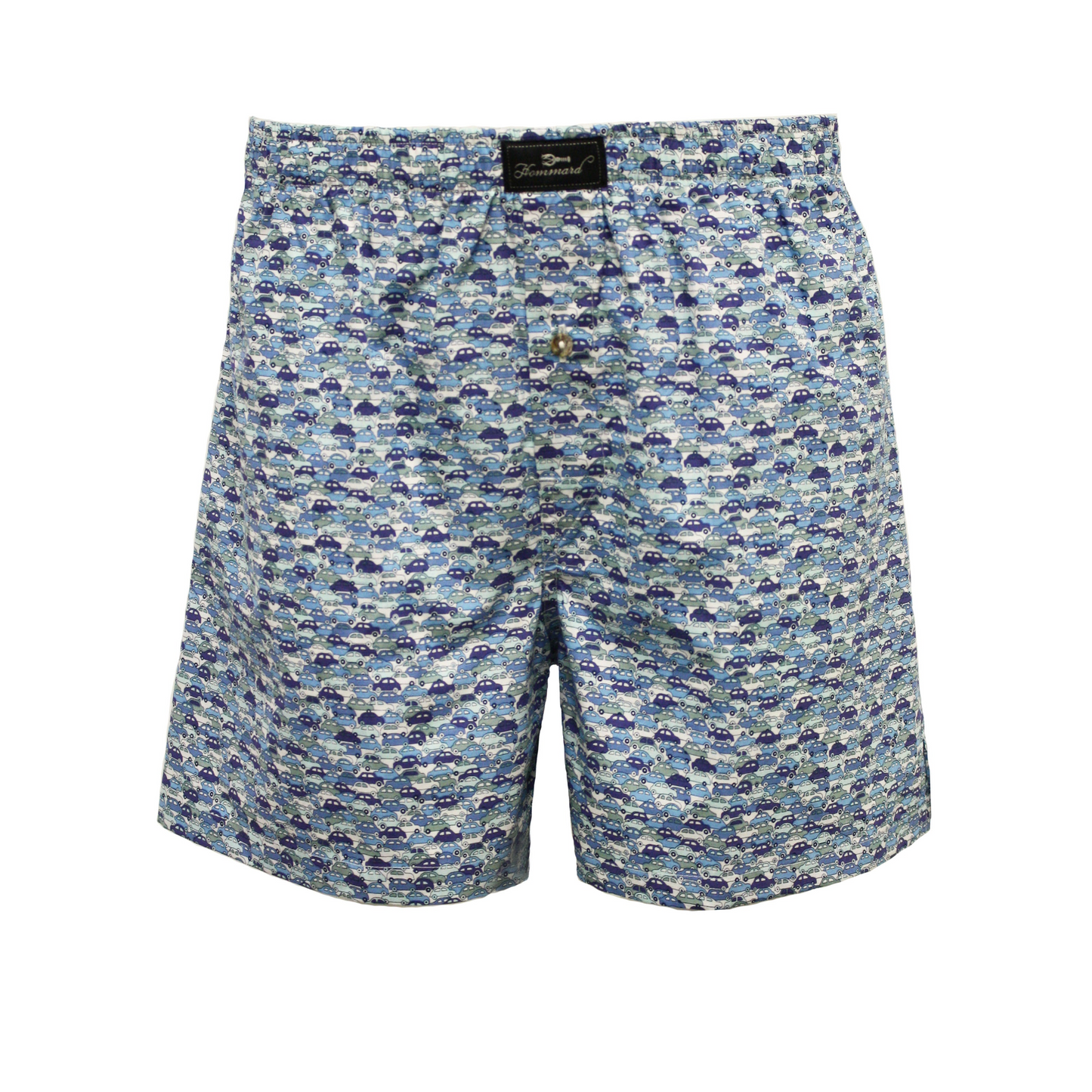 Woven Cotton Boxer Shorts Blue Car design