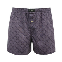 Thumbnail for Woven Cotton Boxer Shorts Purple Paisley