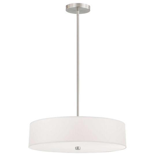 Olivia 4LT Incandescent Pendant SC w/ White Shade