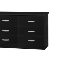 Thumbnail for Better Home Products DD & PAM 6 Drawer Engineered Wood Bedroom Dresser in Black