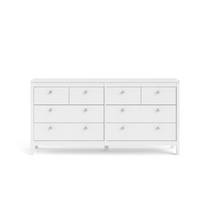 Thumbnail for Madrid 8 Drawer Double Dresser , White