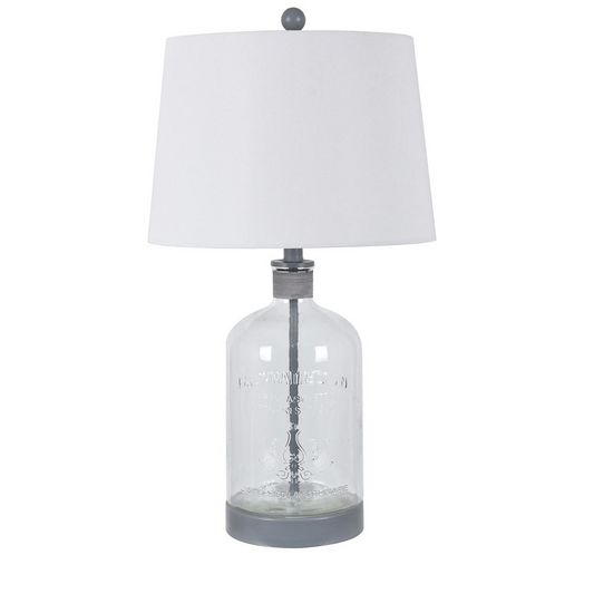 Veda Gray Mason Jar Table Lamp