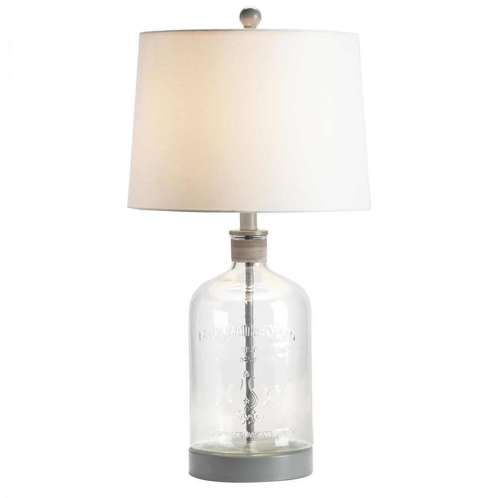 Veda Gray Mason Jar Table Lamp