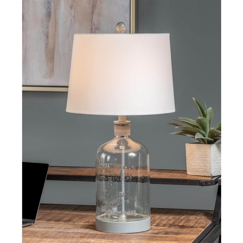 Veda Gray Mason Jar Table Lamp