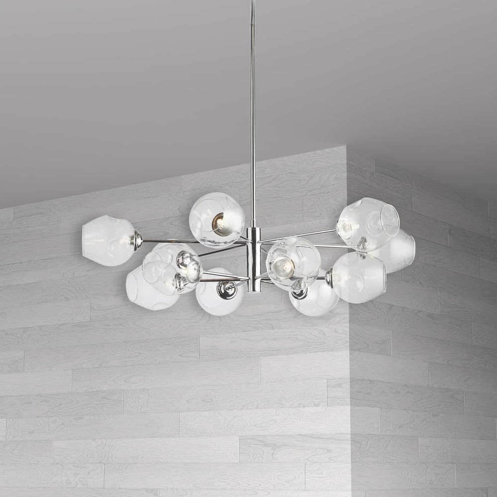 Amelia 12LT Halogen Pendant, PC with Clear Glass