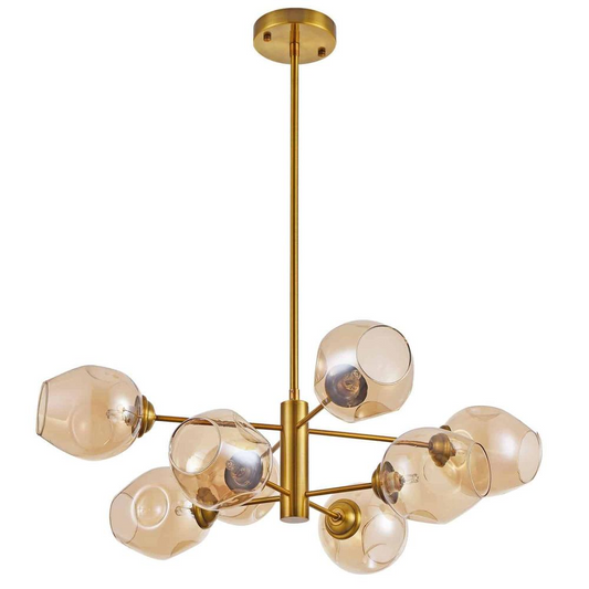 Sophia 8LT Halogen Pendant, VB with Champagne Glass